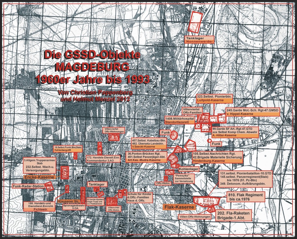 Гсвг карта. Магдебург на карте. Территории базы НКВД В Магдебурге. База НКВД В Магдебурге на карте.
